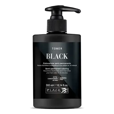 Black Professional Toner Semi-permanent Hair Colour 300 ml semi-permanentní barva Black