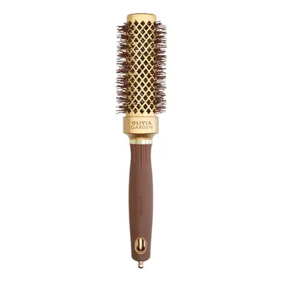 Olivia Garden Expert Blowout Straight Square Brush Gold & Brown 30 mm