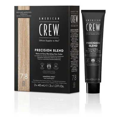 American Crew Precision Blend Natural Grey Blending Hair Color 3 x 40 ml barva 7/8 Light