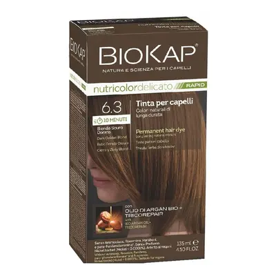 BioKap Nutricolor Delicato Rapid Permanent Hair Color 135 ml barva bez amoniaku 7.0 Natural Medi