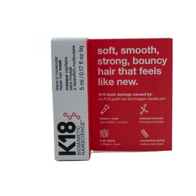 K18 Biomimetic Hairscience Leave-in Molecular Repair Hair Mask 5 ml