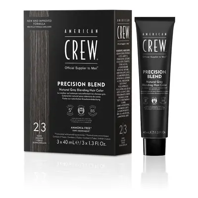 American Crew Precision Blend Natural Grey Blending Hair Color 3 x 40 ml barva 2/3 Dark