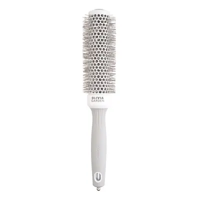 Olivia Garden Expert Blowout Speed Round Brush White & Grey 35 mm