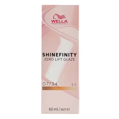 Wella Professionals Shinefinity Zero Lift Glaze 60 ml demi-permanentní barva 07/34 Medium Blonde