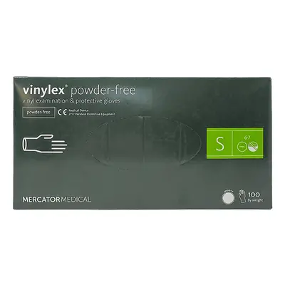 Mercator Vinylex Powder-Free Examination & Protective Gloves (smooth) 100 ks rukavice S