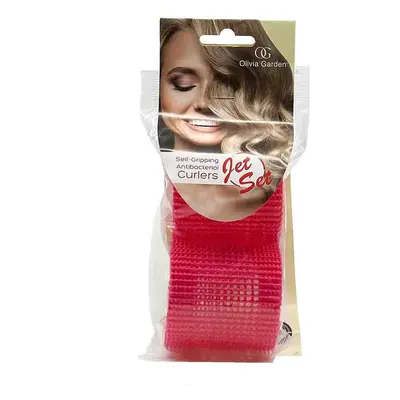 Olivia Garden Jet Set Antibacterial Curlers Rose 2 ks, 60 mm