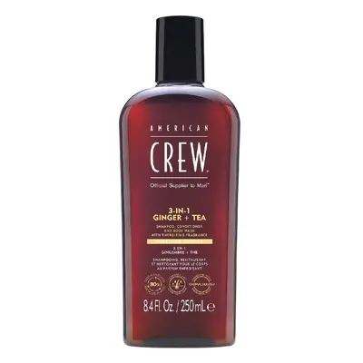 American Crew 3-in-1 Ginger + Tea Shampoo, Conditioner and Body Wash 250 ml