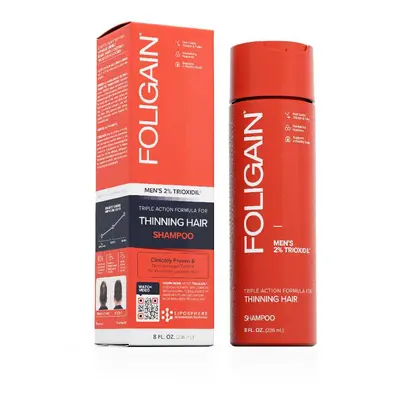 Foligain Triple Action Shampoo For Thinning Hair For Men With 2% Trioxidil 236 ml