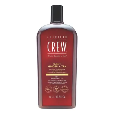 American Crew 3-in-1 Ginger + Tea Shampoo, Conditioner and Body Wash 1000 ml