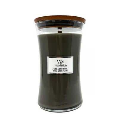 WoodWick Large Hourglass Candle Sand & Driftwood 610 g