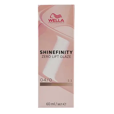 Wella Professionals Shinefinity Zero Lift Glaze 60 ml demi-permanentní barva 04/0 Medium Brown N