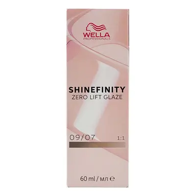 Wella Professionals Shinefinity Zero Lift Glaze 60 ml demi-permanentní barva 09/07 Very Light Bl