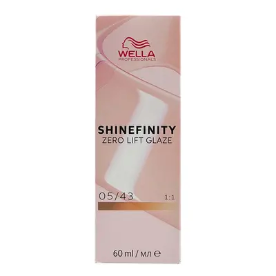 Wella Professionals Shinefinity Zero Lift Glaze 60 ml demi-permanentní barva 05/43 Light Brown R