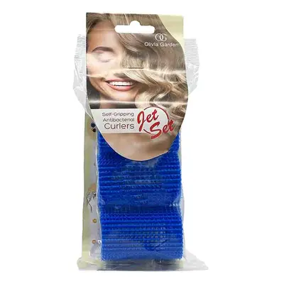 Olivia Garden Jet Set Antibacterial Curlers Blue 3 ks, 42 mm