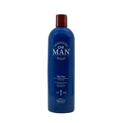 Farouk System CHI Man The One 3-in-1 Shampoo, Conditioner & Body Wash 739 ml