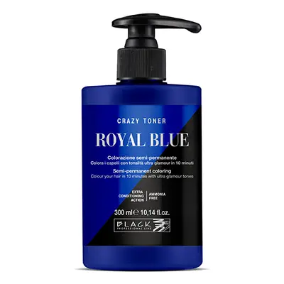 Black Professional Crazy Toner Semi-permanent Hair Colour 300 ml semi-permanentní barva Royal Bl