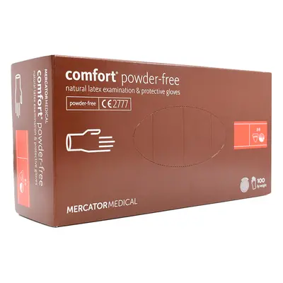 Mercator Comfort Powder-Free Latex Examination & Protective Gloves (fingertip textured) 100 ks r