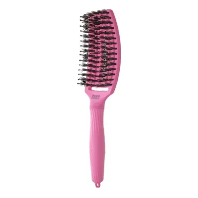 Olivia Garden Fingerbrush Care Iconic Boar & Nylon Medium Bubble Pink