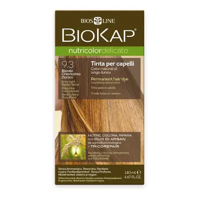 BioKap Nutricolor Delicato Permanent Hair Color 140 ml barva bez amoniaku 9.3 Extra Light Golden