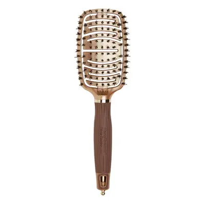 Olivia Garden Expert Care Flex Brush Boar & Nylon Bristles Gold & Brown