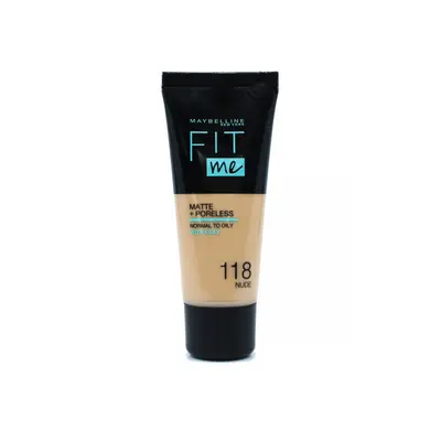 MBL FIT ME MAKE-UP MATTE+PORELESS 30 ML / 118 NUDE make-up 118 nude