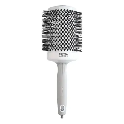 Olivia Garden Expert Blowout Shine Round Brush White & Grey 65 mm