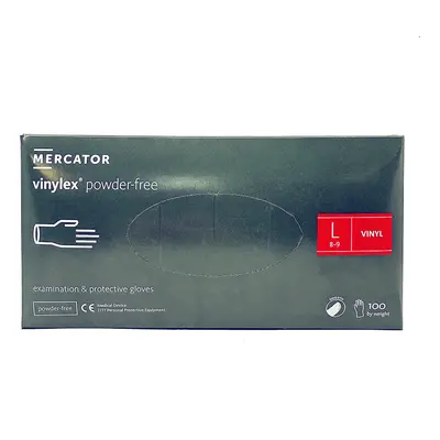 Mercator Vinylex Powder-Free Examination & Protective Gloves (smooth) 100 ks rukavice L