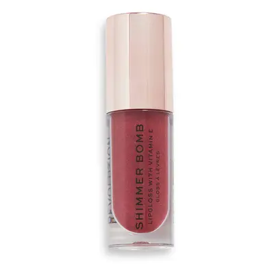 Makeup Revolution Shimmer Bomb Lip Gloss 4,6 ml lesk na rty Blaze Red