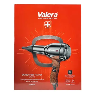 Valera Swiss Steel Master Digital Professional Steel Hairdryer Black Chrome 2200 W