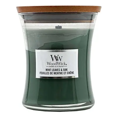 WoodWick Medium Hourglass Candle Mint Leaves & Oak 275 g