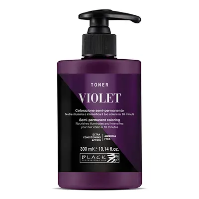 Black Professional Line Toner Semi-permanent Hair Colour 300 ml semi-permanentní barva Violet