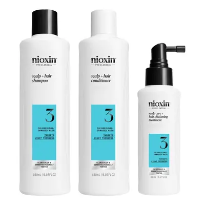 Nioxin Systém 3 Kit for Color Treated Hair with Light Thinning