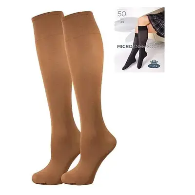 MICRO KNEE-SOCKS 50 DEN punčochové podkolenky Lady B - 6 párů Béžová 6 párů