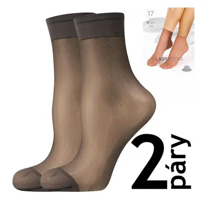 LADY socks 17 DEN punčochové ponožky Lady B - 12 párů Fumo 12 párů