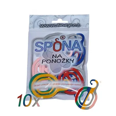 Spony na ponožky ponožkovač ANOP Mix barev 10 spon