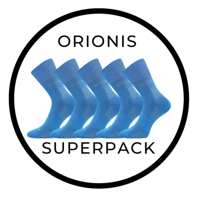 SUPERPACK - ORIONIS antibakteriální merino ponožky se stříbrem VoXX - 5 párů Modrá 5 párů