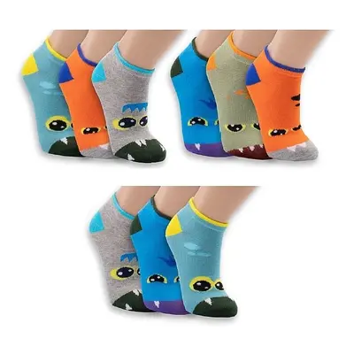 OBLUDY dětské barevné kotníkové ponožky TRENDY SOCKS Náhodný mix 3 páry