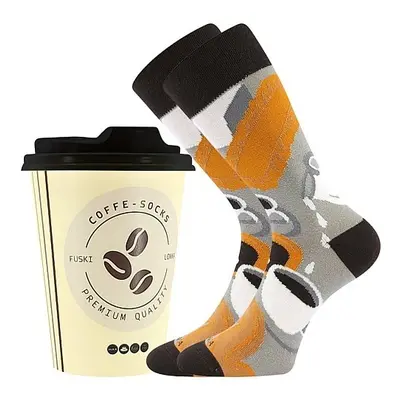 COFFEE SOCKS barevné veselé ponožky Lonka 04 1 pár