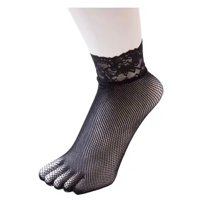 FISHNET ANKLE silonové prstové ponožky ToeToe Černá 1 kus