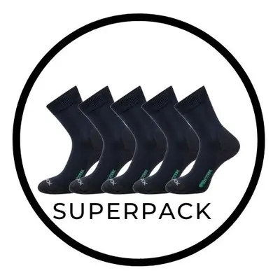 SUPERPACK - ZEUS zdravotní antibakteriální ponožky VoXX - 5 párů Tm. modrá 5 párů