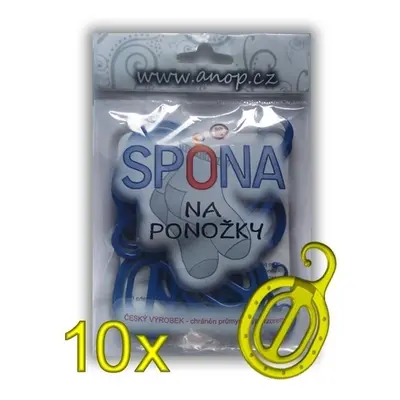 Spony na ponožky ponožkovač ANOP Žlutá 10 spon