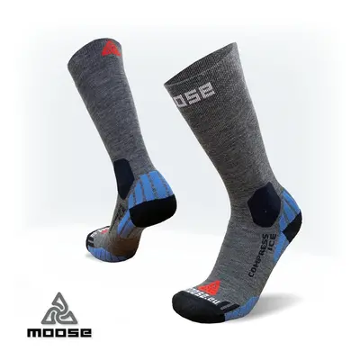 COMPRESS ICE merino kompresní ponožky Moose Šedá 1 pár