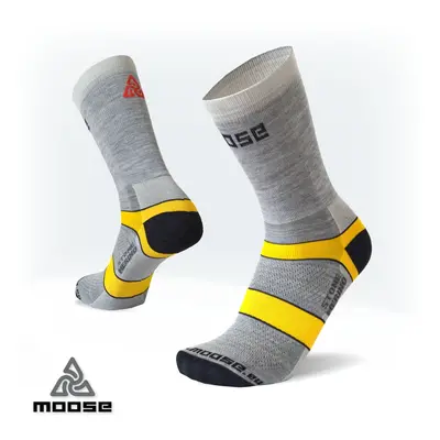 STONE MERINO outdoorové funkční ponožky Moose Šedá 1 pár