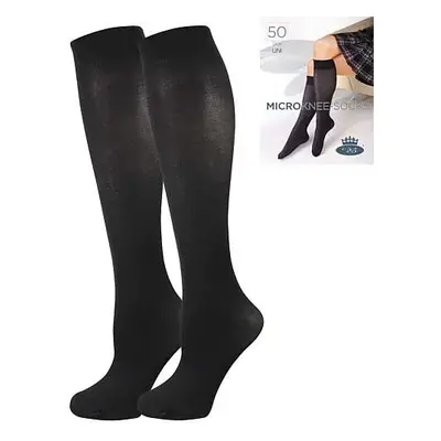 MICRO KNEE-SOCKS 50 DEN punčochové podkolenky Lady B - 6 párů Černá 6 párů