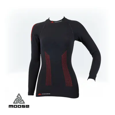 SPEED TEE LSL WOMEN seamless polokompresní termoprádlo Moose Červená 1 kus