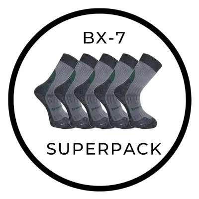 SUPERPACK - BX-7 DURABLE bambusové ponožky BAMBOX - 5 párů Tm. šedá 5 párů