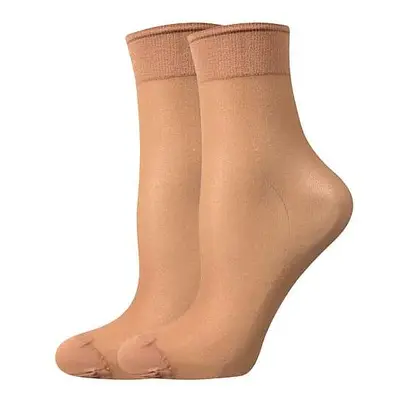 NYLON SOCKS 20 DEN punčochové ponožky Lady B - 12 párů Zlatá 12 párů