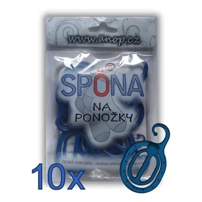 Spony na ponožky ponožkovač ANOP Modrá 10 spon