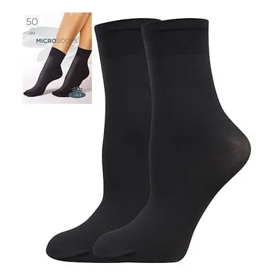 MICRO socks 50 DEN punčochové ponožky Lady B - 6 párů Černá 6 párů