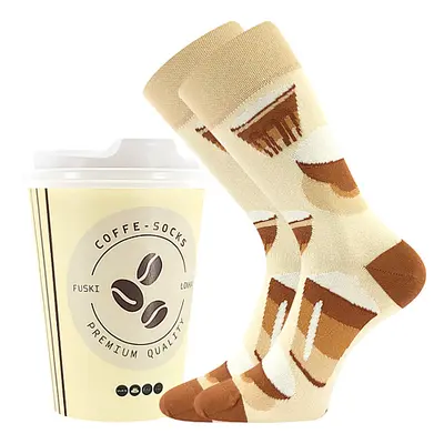 COFFEE SOCKS barevné veselé ponožky Lonka 03 1 pár